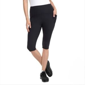 Spyder Active Capri Leggings Women's Size  Small Black Stretch With Pockets NWT